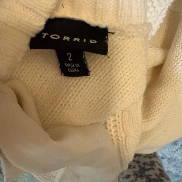 Torrid Cream Knit Sweater Dress - Picture 2 of 4